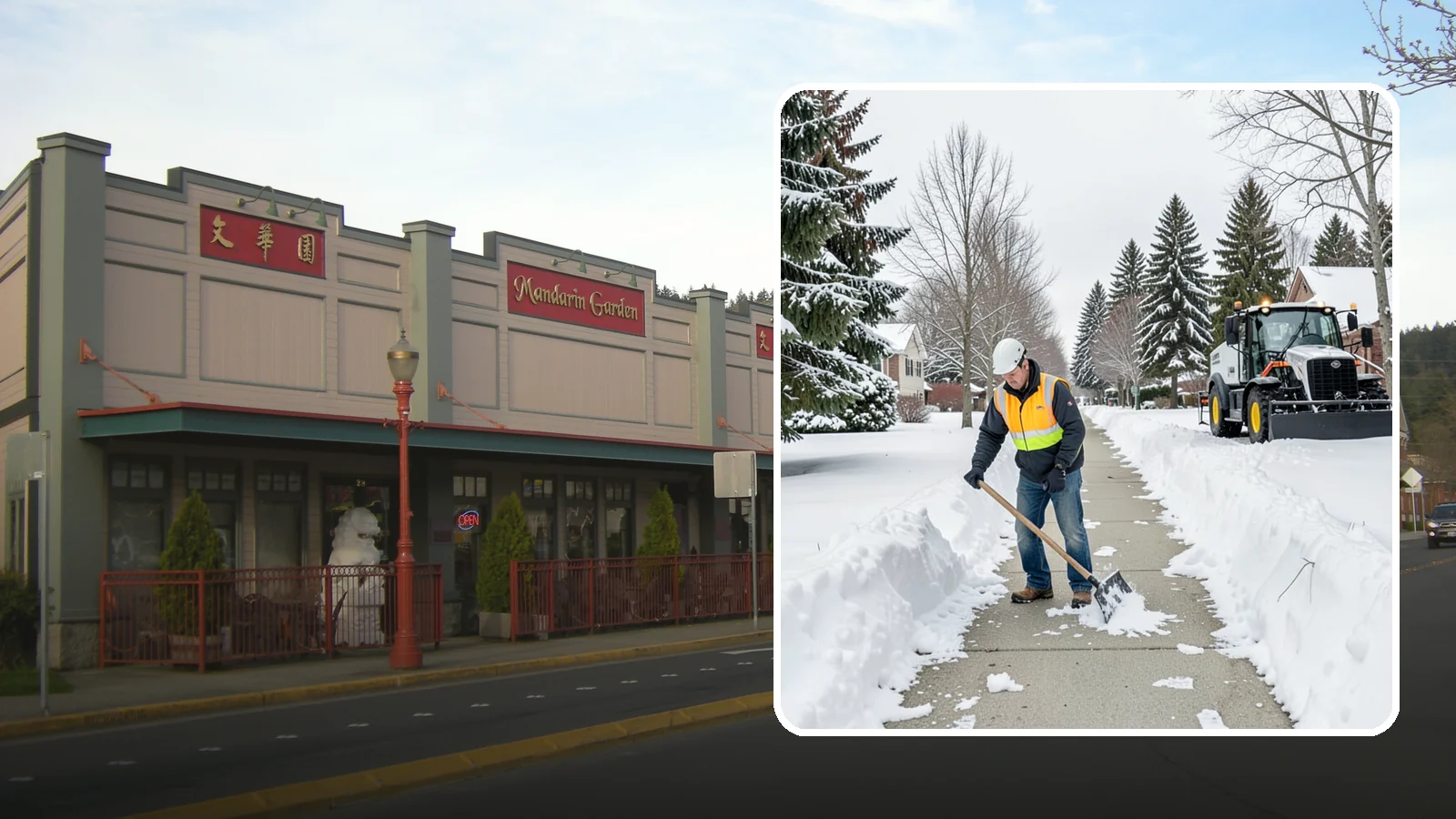 Residential Sidewalk Clearing in Issaquah, King County, WA - A homeowner-focused service that shovels and treats the public sidewalk and front walk of Western Washington houses so your...