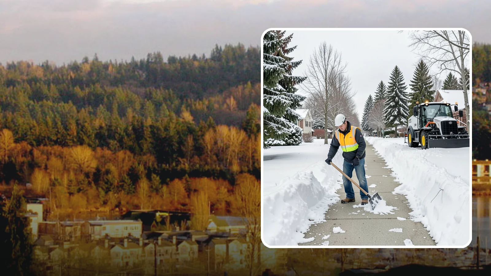Residential Sidewalk Clearing in Kenmore, King County, WA - A homeowner-focused service that shovels and treats the public sidewalk and front walk of Western Washington houses so your...