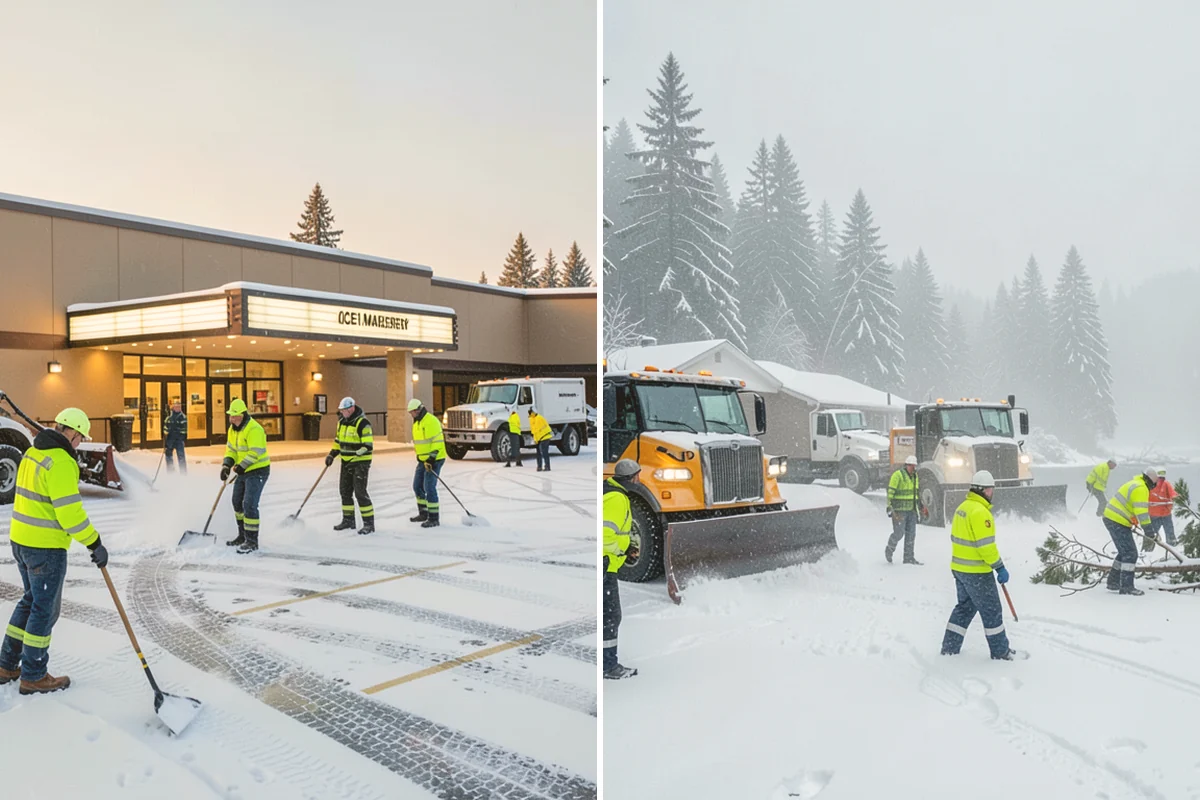 Residential Sidewalk Clearing in Kent, King County, WA - Walk your frontage and note shaded ice-prone sections and trip edges