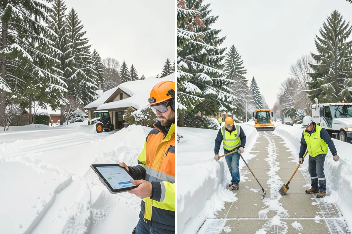 Residential Sidewalk Clearing in Kirkland, King County, WA - Walk your frontage and note shaded ice-prone sections and trip edges