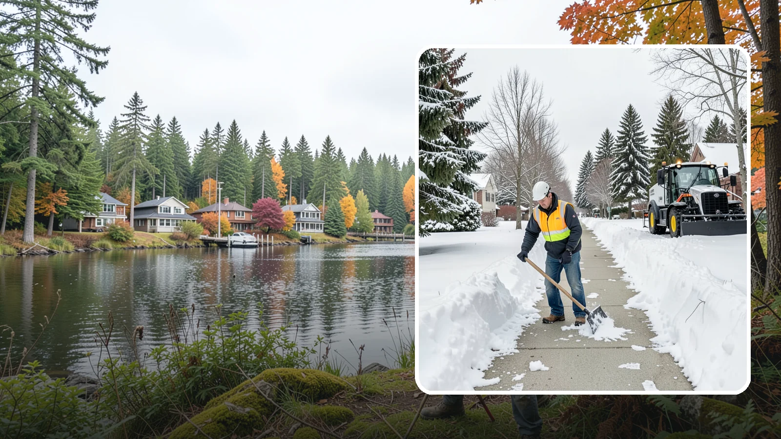 Residential Sidewalk Clearing in La Conner, Skagit County, WA - A homeowner-focused service that shovels and treats the public sidewalk and front walk of Western Washington houses so your...