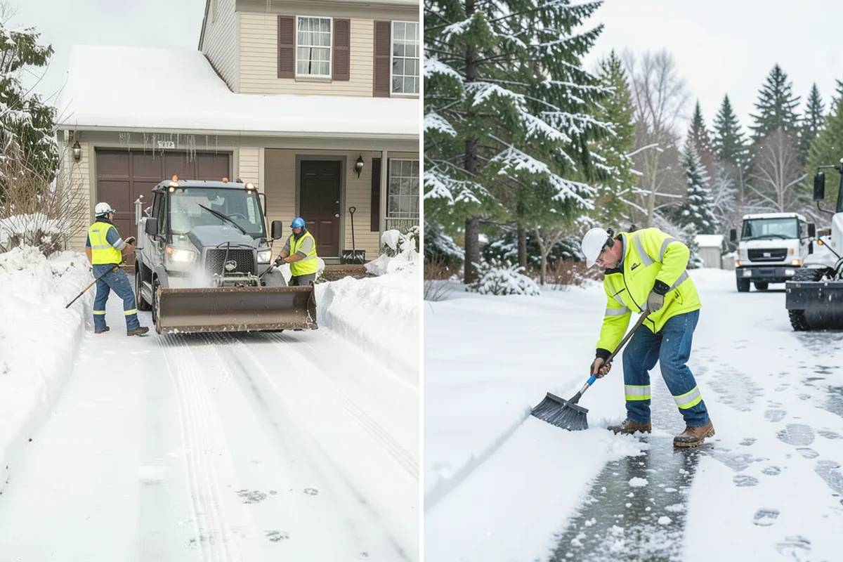 Residential Sidewalk Clearing in La Conner, Skagit County, WA - Walk your frontage and note shaded ice-prone sections and trip edges