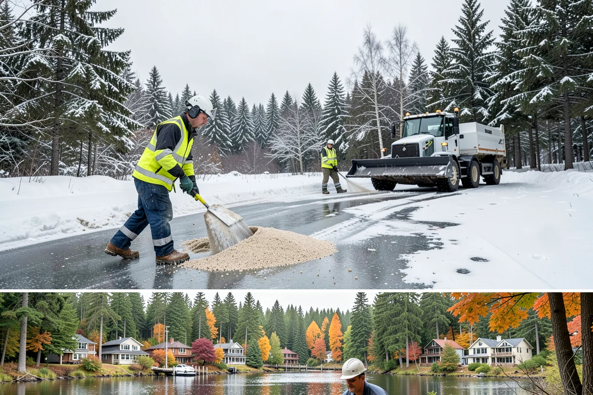 Residential Sidewalk Clearing in La Conner, Skagit County, WA - Western Washington sidewalk events cluster from late November through February, with the highest risk during overnight freezing...