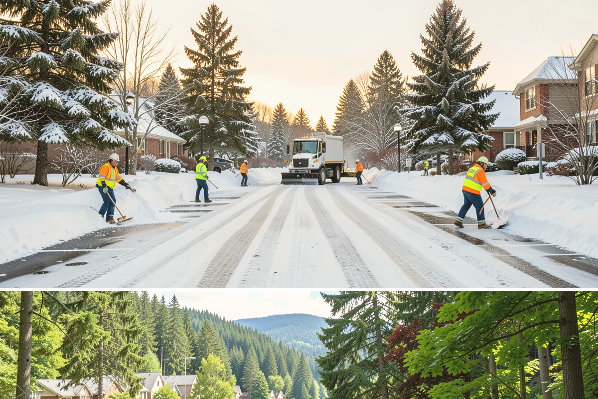 Residential Sidewalk Clearing in Lake Forest Park, King County, WA - Western Washington sidewalk events cluster from late November through February, with the highest risk during overnight freezing...