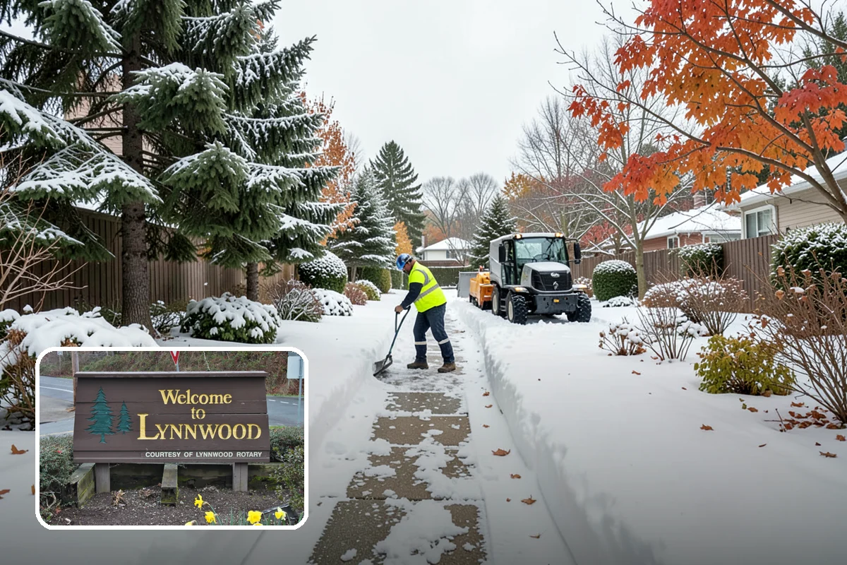 Residential Sidewalk Clearing in Lynnwood, Snohomish County, WA - Meets your municipal sidewalk-maintenance obligation without you lifting a shovel