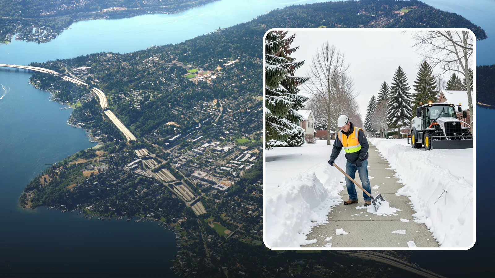Residential Sidewalk Clearing in Mercer Island, King County, WA - A homeowner-focused service that shovels and treats the public sidewalk and front walk of Western Washington houses so your...