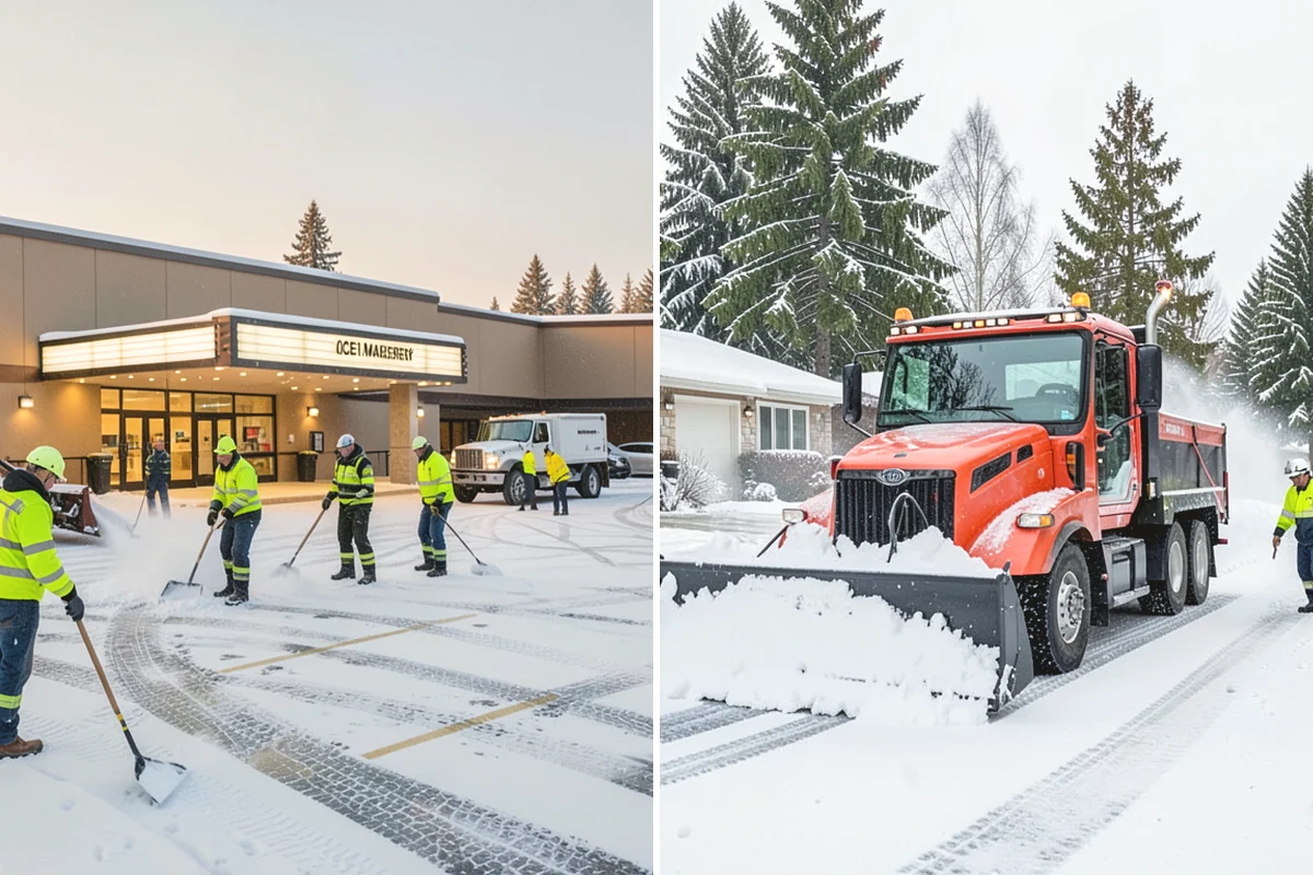 Residential Sidewalk Clearing in Mill Creek, Snohomish County, WA - Walk your frontage and note shaded ice-prone sections and trip edges