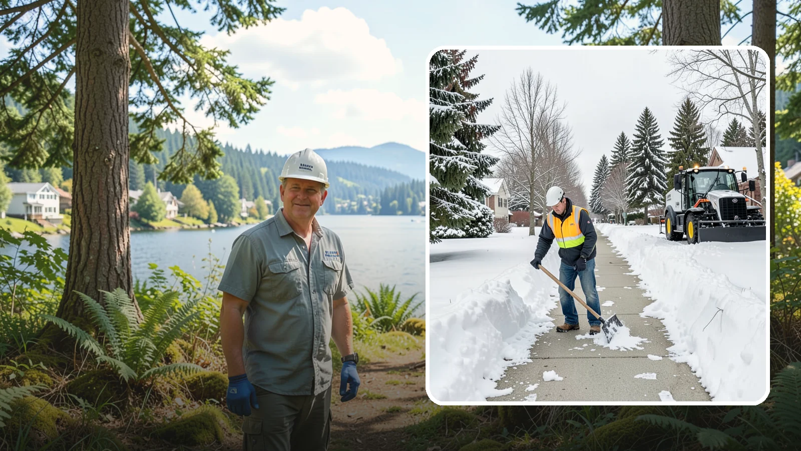 Residential Sidewalk Clearing in Milton, King County, WA - A homeowner-focused service that shovels and treats the public sidewalk and front walk of Western Washington houses so your...