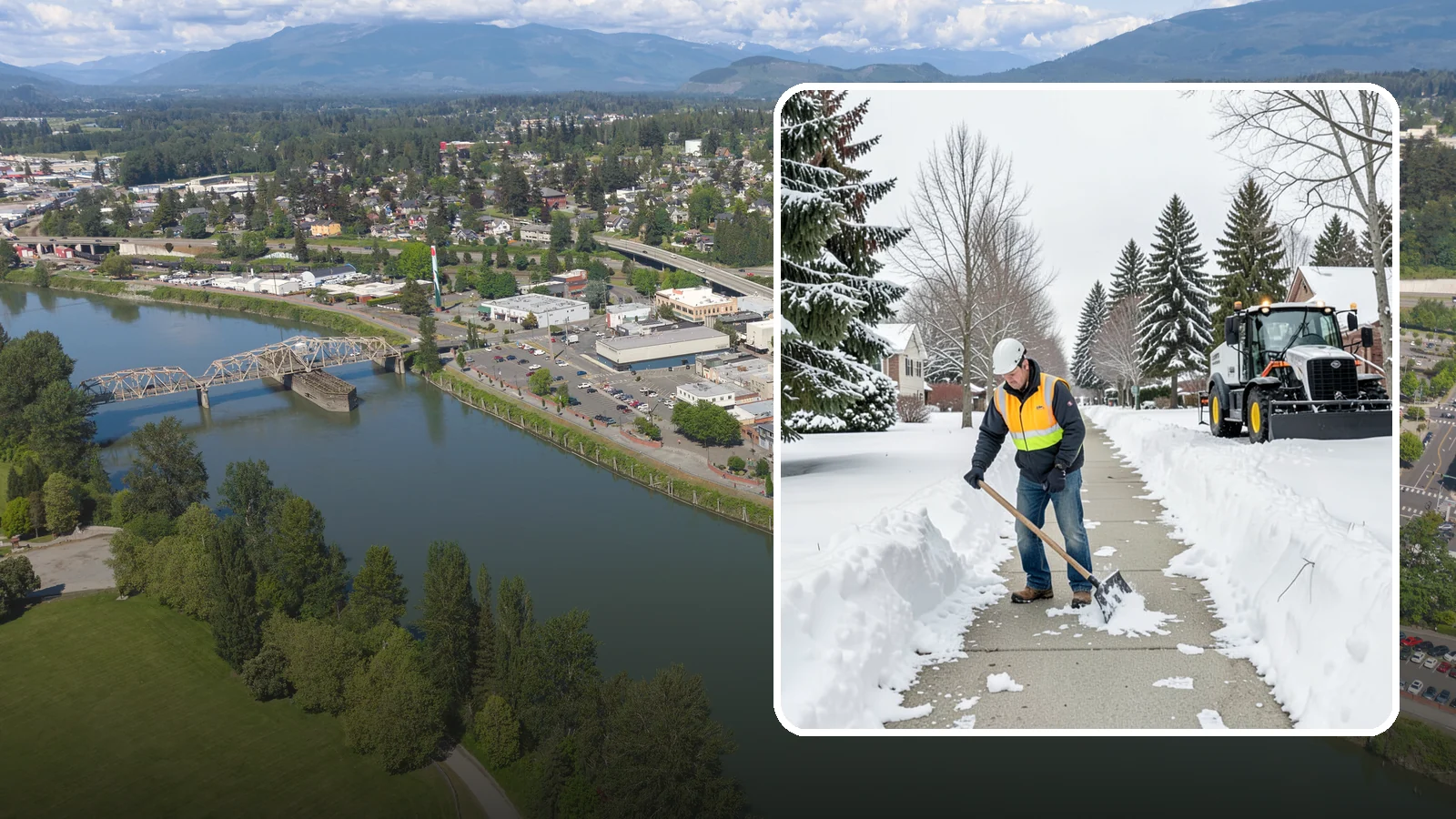 Residential Sidewalk Clearing in Mount Vernon, Skagit County, WA - A homeowner-focused service that shovels and treats the public sidewalk and front walk of Western Washington houses so your...