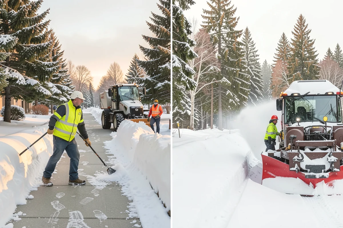 Residential Sidewalk Clearing in Mountlake Terrace, Snohomish County, WA - Walk your frontage and note shaded ice-prone sections and trip edges