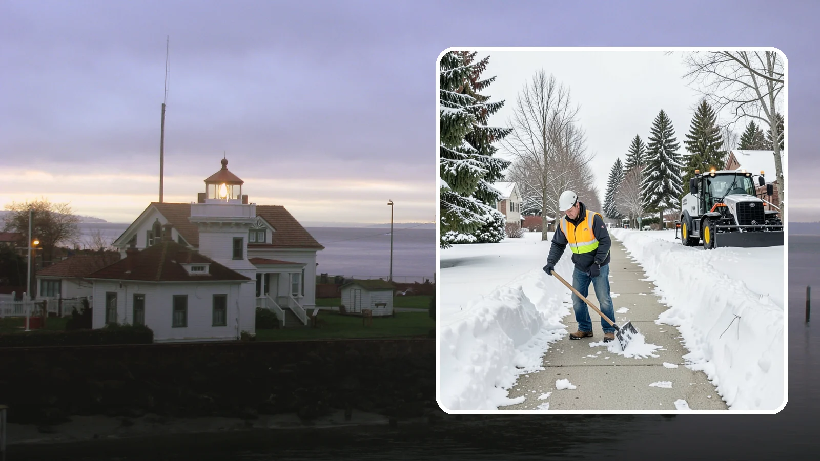 Residential Sidewalk Clearing in Mukilteo, Snohomish County, WA - A homeowner-focused service that shovels and treats the public sidewalk and front walk of Western Washington houses so your...