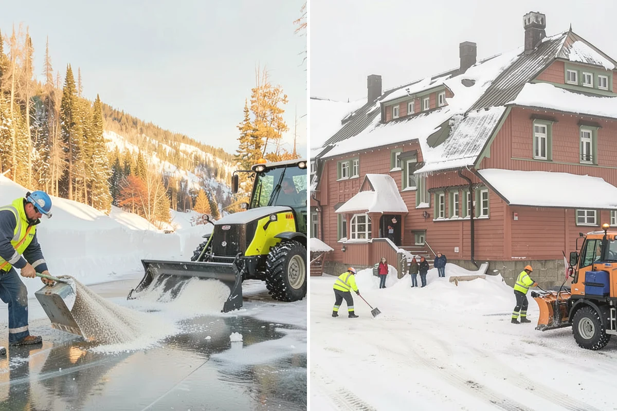 Residential Sidewalk Clearing in Mukilteo, Snohomish County, WA - Walk your frontage and note shaded ice-prone sections and trip edges