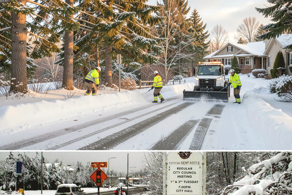 Residential Sidewalk Clearing in Newcastle, King County, WA - Western Washington sidewalk events cluster from late November through February, with the highest risk during overnight freezing...