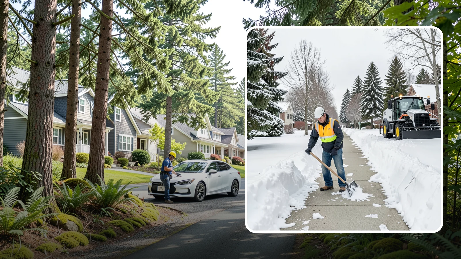 Residential Sidewalk Clearing in Normandy Park, King County, WA - A homeowner-focused service that shovels and treats the public sidewalk and front walk of Western Washington houses so your...