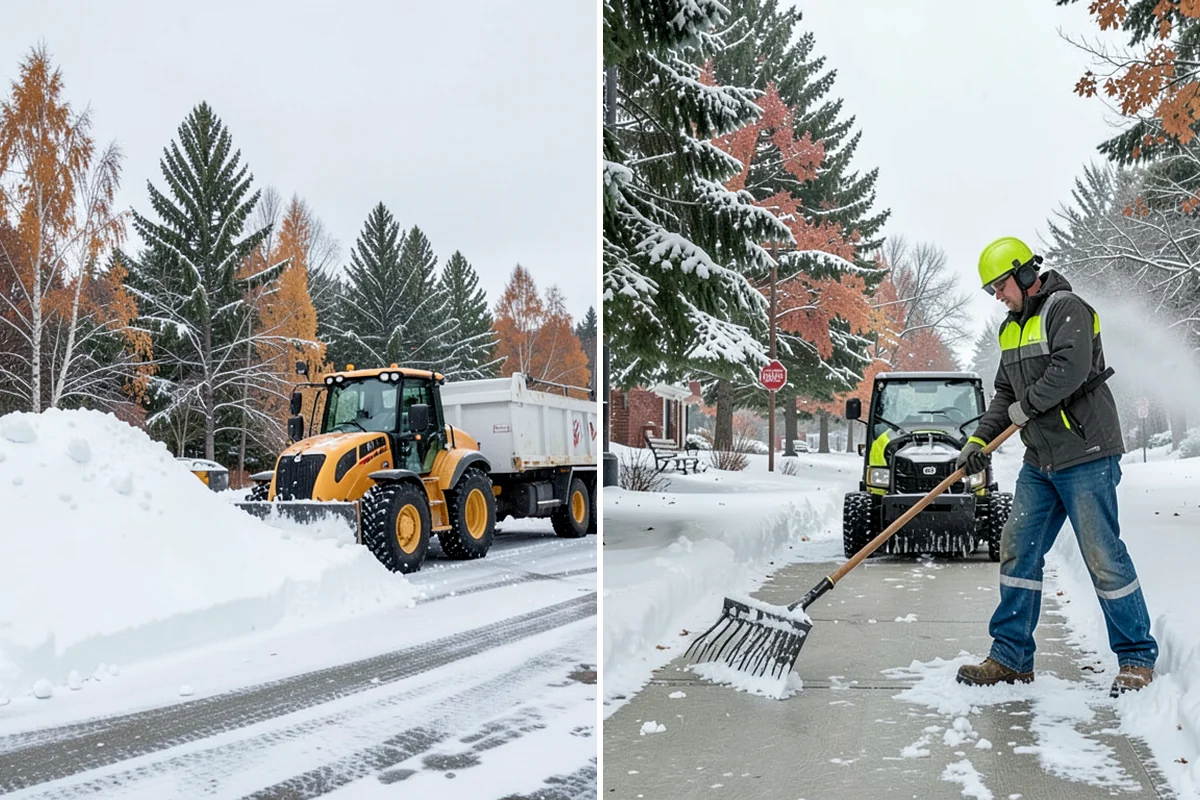 Residential Sidewalk Clearing in Normandy Park, King County, WA - Walk your frontage and note shaded ice-prone sections and trip edges