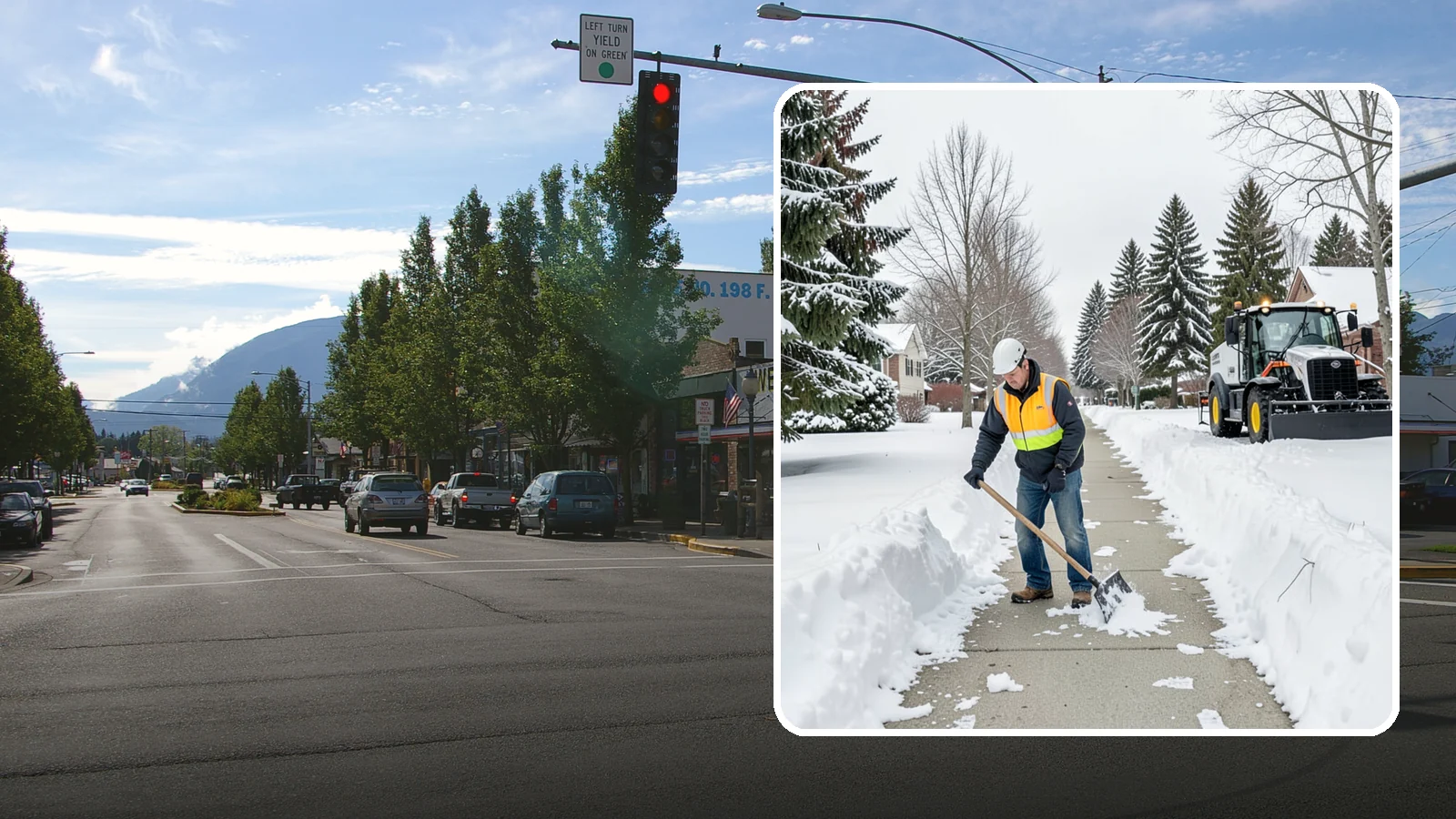 Residential Sidewalk Clearing in North Bend, King County, WA - A homeowner-focused service that shovels and treats the public sidewalk and front walk of Western Washington houses so your...