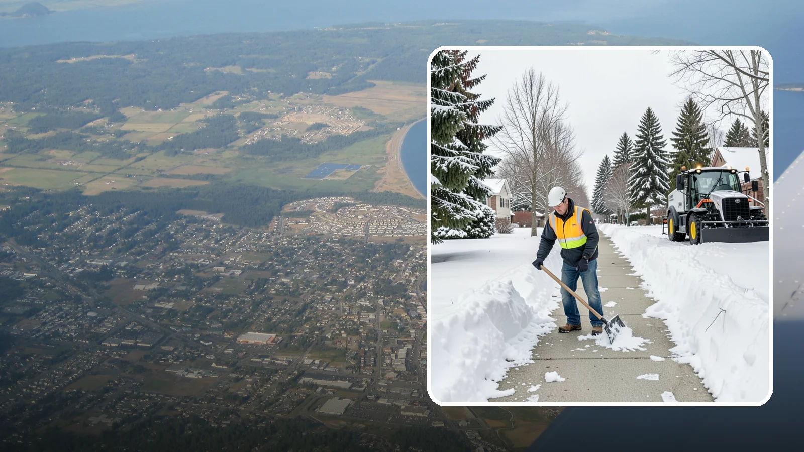 Residential Sidewalk Clearing in Oak Harbor, Island County, WA - A homeowner-focused service that shovels and treats the public sidewalk and front walk of Western Washington houses so your...