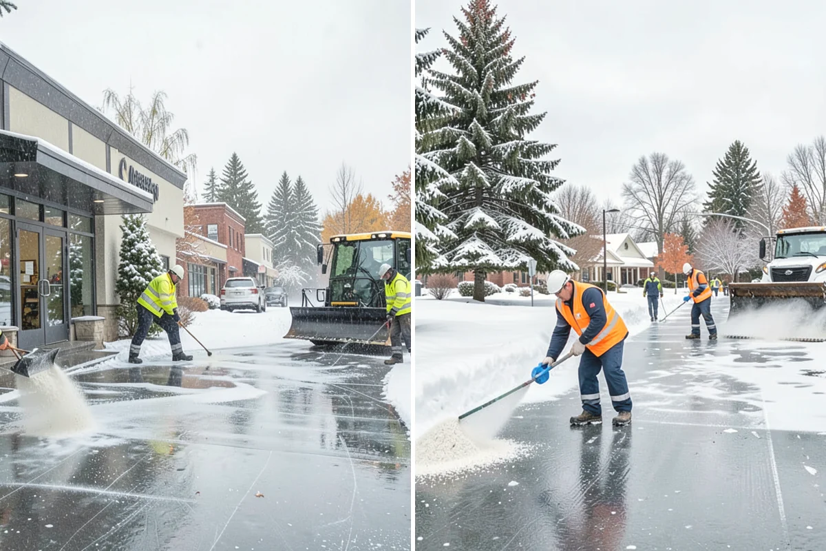 Residential Sidewalk Clearing in Oak Harbor, Island County, WA - Walk your frontage and note shaded ice-prone sections and trip edges