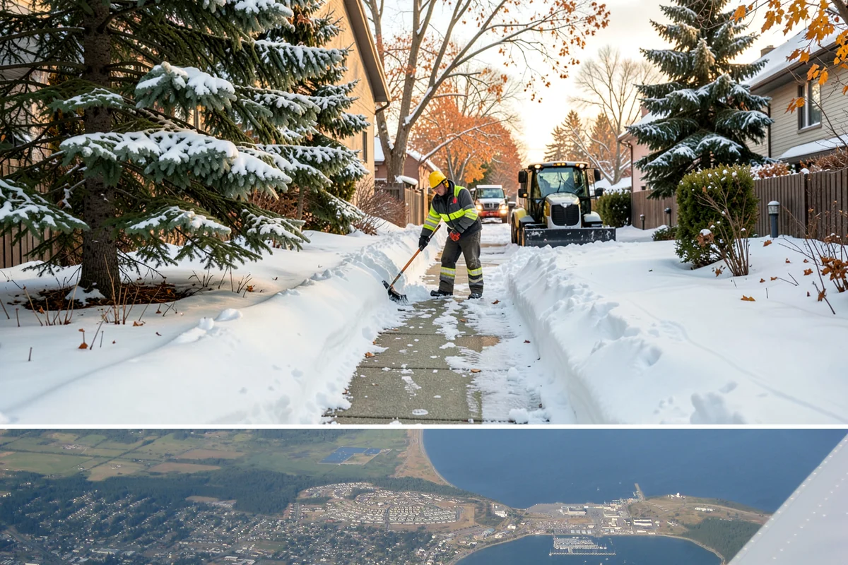 Residential Sidewalk Clearing in Oak Harbor, Island County, WA - Western Washington sidewalk events cluster from late November through February, with the highest risk during overnight freezing...