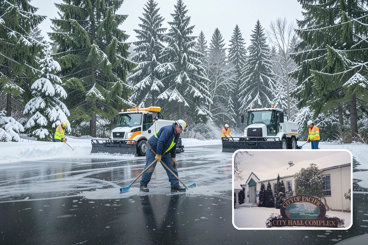 Residential Sidewalk Clearing in Pacific, King County, WA - Meets your municipal sidewalk-maintenance obligation without you lifting a shovel
