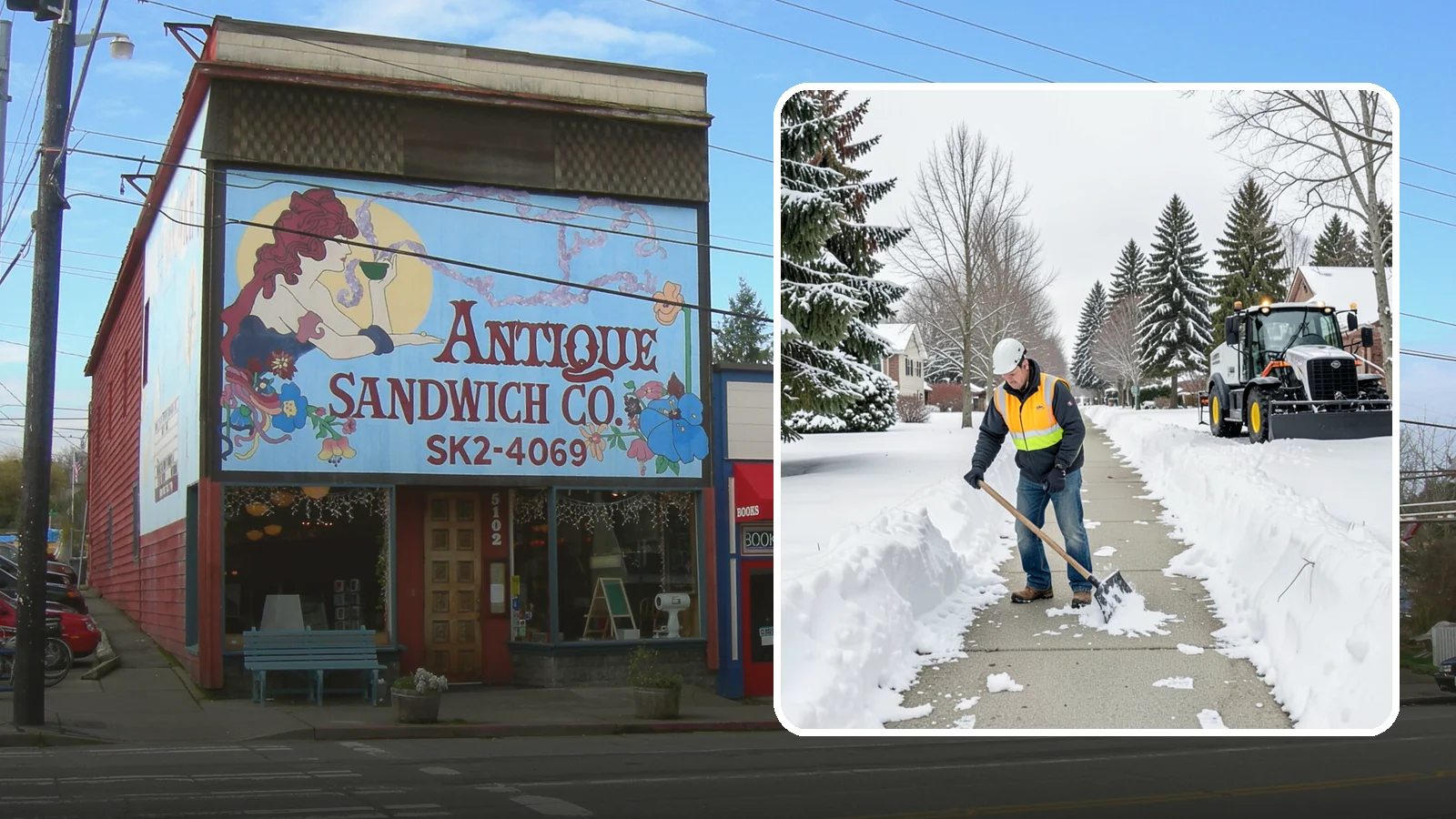 Residential Sidewalk Clearing in Ruston, Pierce County, WA - A homeowner-focused service that shovels and treats the public sidewalk and front walk of Western Washington houses so your...