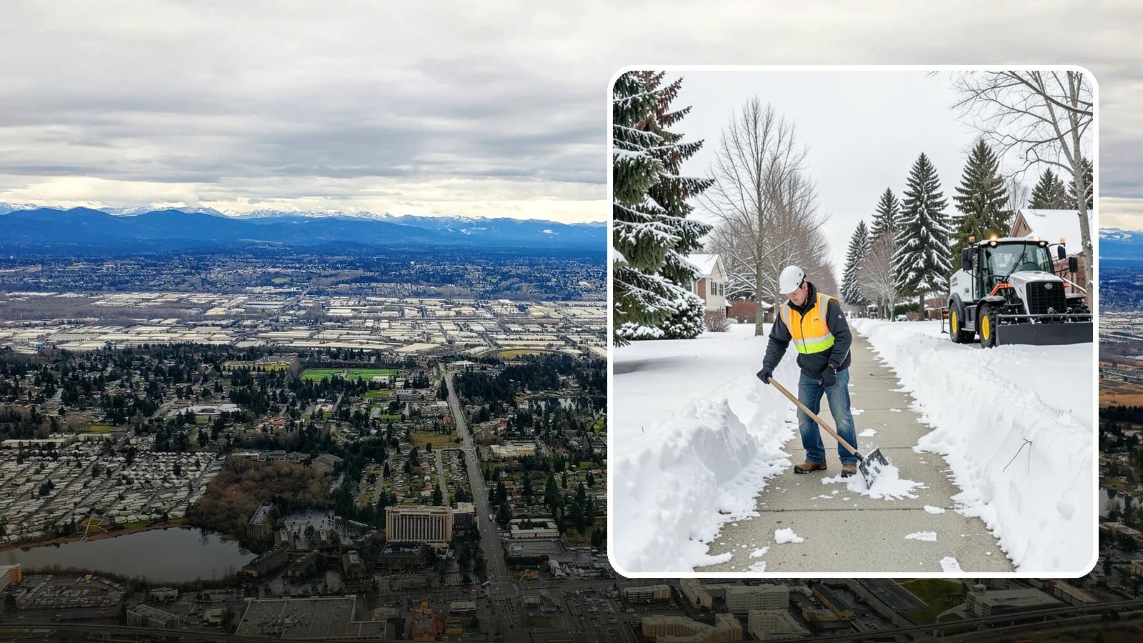 Residential Sidewalk Clearing in SeaTac, King County, WA - A homeowner-focused service that shovels and treats the public sidewalk and front walk of Western Washington houses so your...