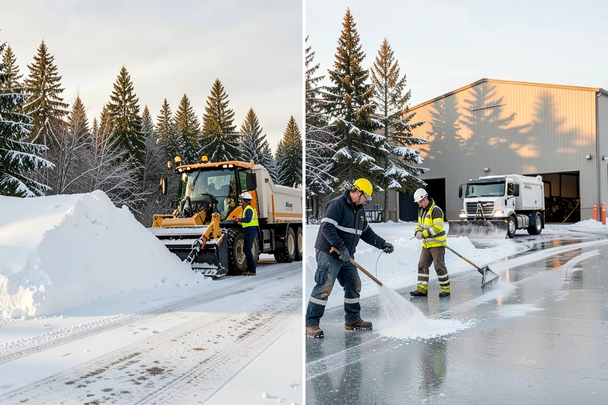 Residential Sidewalk Clearing in Sedro-Woolley, Skagit County, WA - Walk your frontage and note shaded ice-prone sections and trip edges