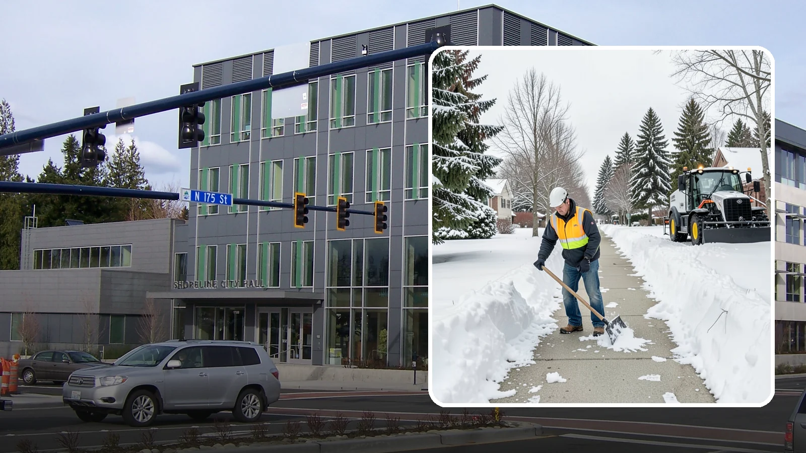 Residential Sidewalk Clearing in Shoreline, King County, WA - A homeowner-focused service that shovels and treats the public sidewalk and front walk of Western Washington houses so your...