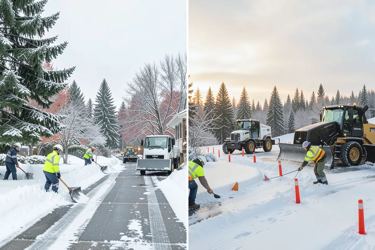Residential Sidewalk Clearing in Skykomish, King County, WA - Walk your frontage and note shaded ice-prone sections and trip edges