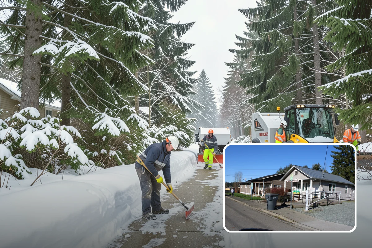 Residential Sidewalk Clearing in South Prairie, Pierce County, WA - Meets your municipal sidewalk-maintenance obligation without you lifting a shovel