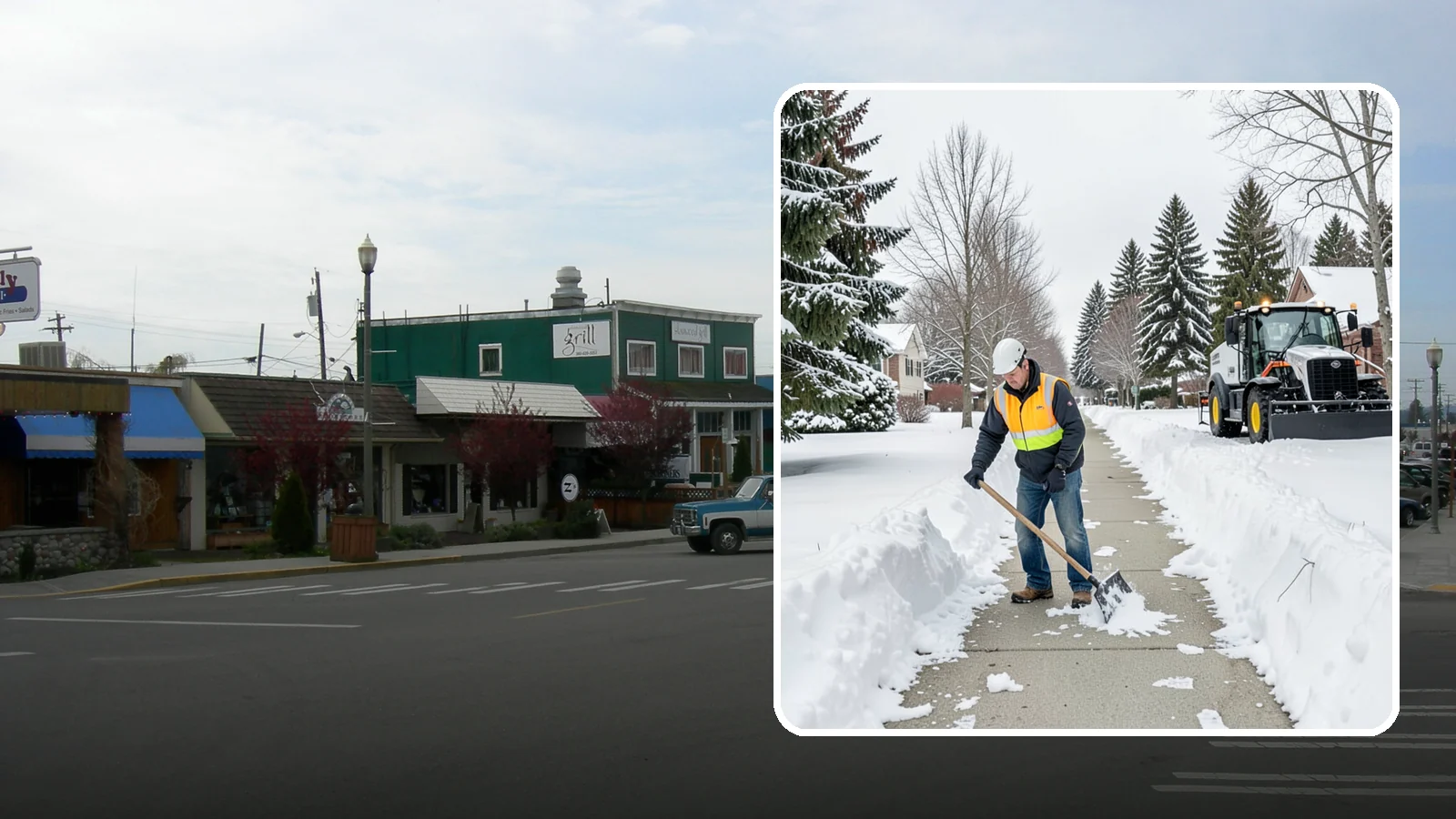 Residential Sidewalk Clearing in Stanwood, Snohomish County, WA - A homeowner-focused service that shovels and treats the public sidewalk and front walk of Western Washington houses so your...