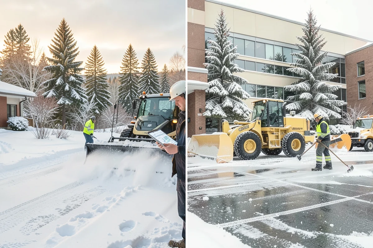 Residential Sidewalk Clearing in Steilacoom, Pierce County, WA - Walk your frontage and note shaded ice-prone sections and trip edges
