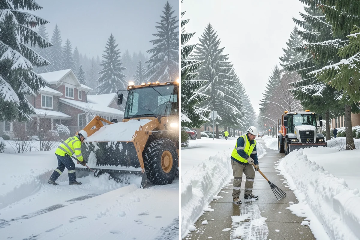 Residential Sidewalk Clearing in Tukwila, King County, WA - Walk your frontage and note shaded ice-prone sections and trip edges