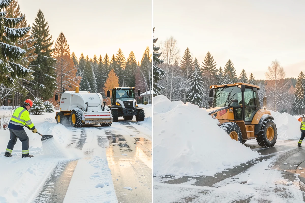 Residential Snow Plowing in Algona, King County, WA - Confirm your driveway layout and where you need snow piled clear of the walk