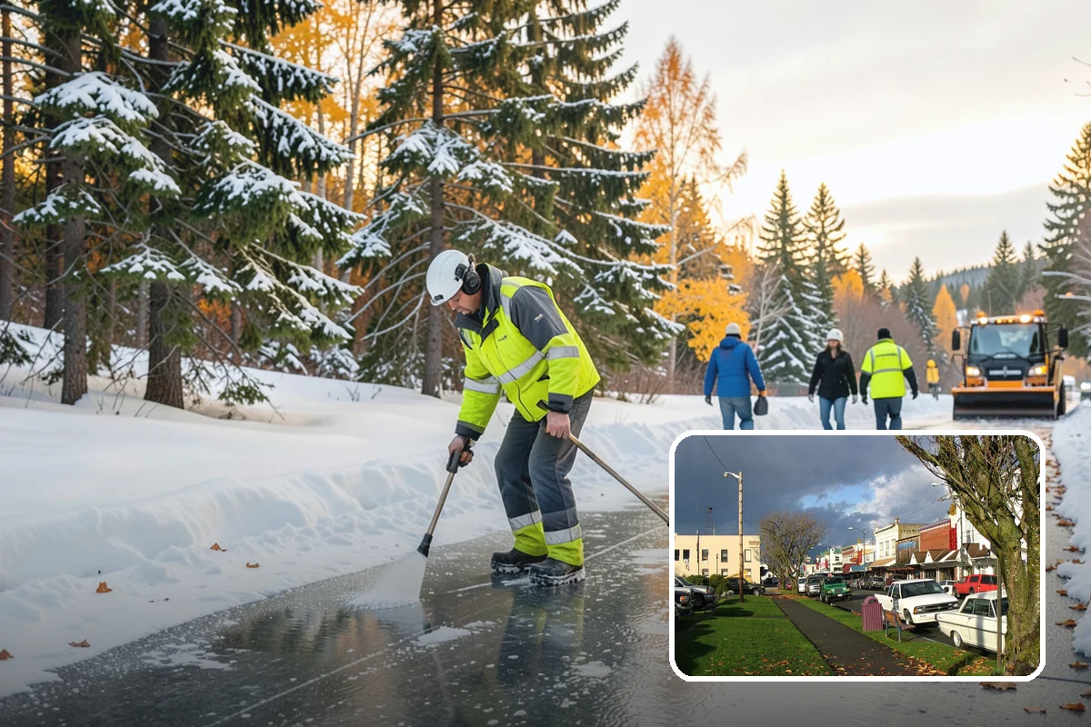 Residential Snow Plowing in Arlington, Snohomish County, WA - Compact equipment sized for narrow driveways and garage aprons