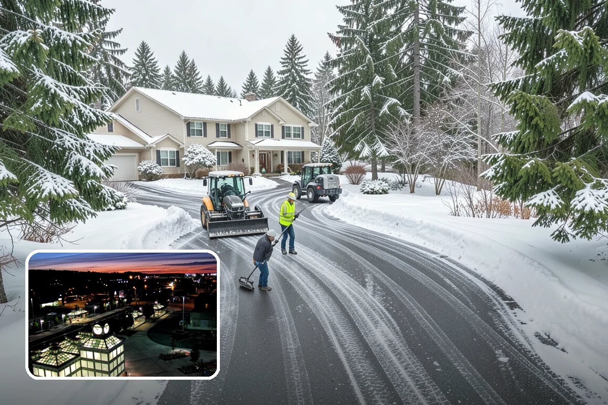 Residential Snow Plowing in Auburn, King County, WA - Compact equipment sized for narrow driveways and garage aprons