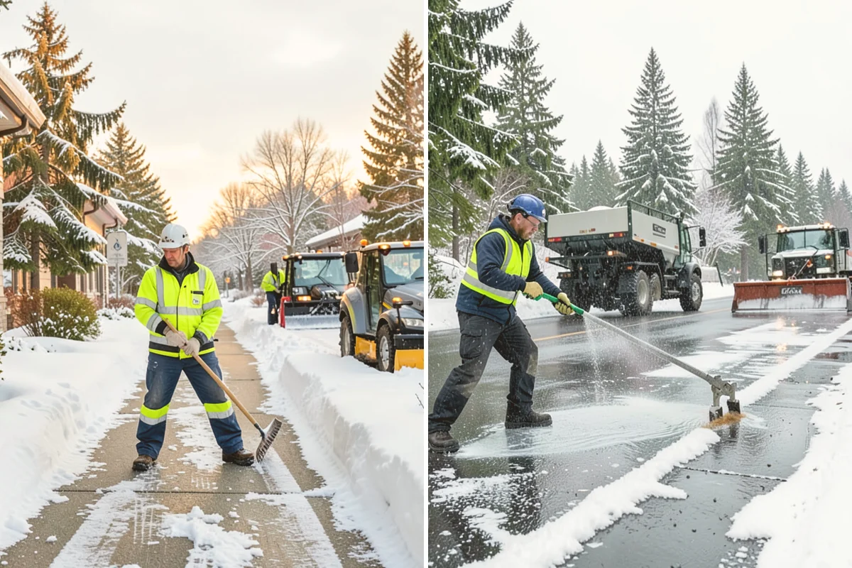 Residential Snow Plowing in Bellevue, King County, WA - Confirm your driveway layout and where you need snow piled clear of the walk