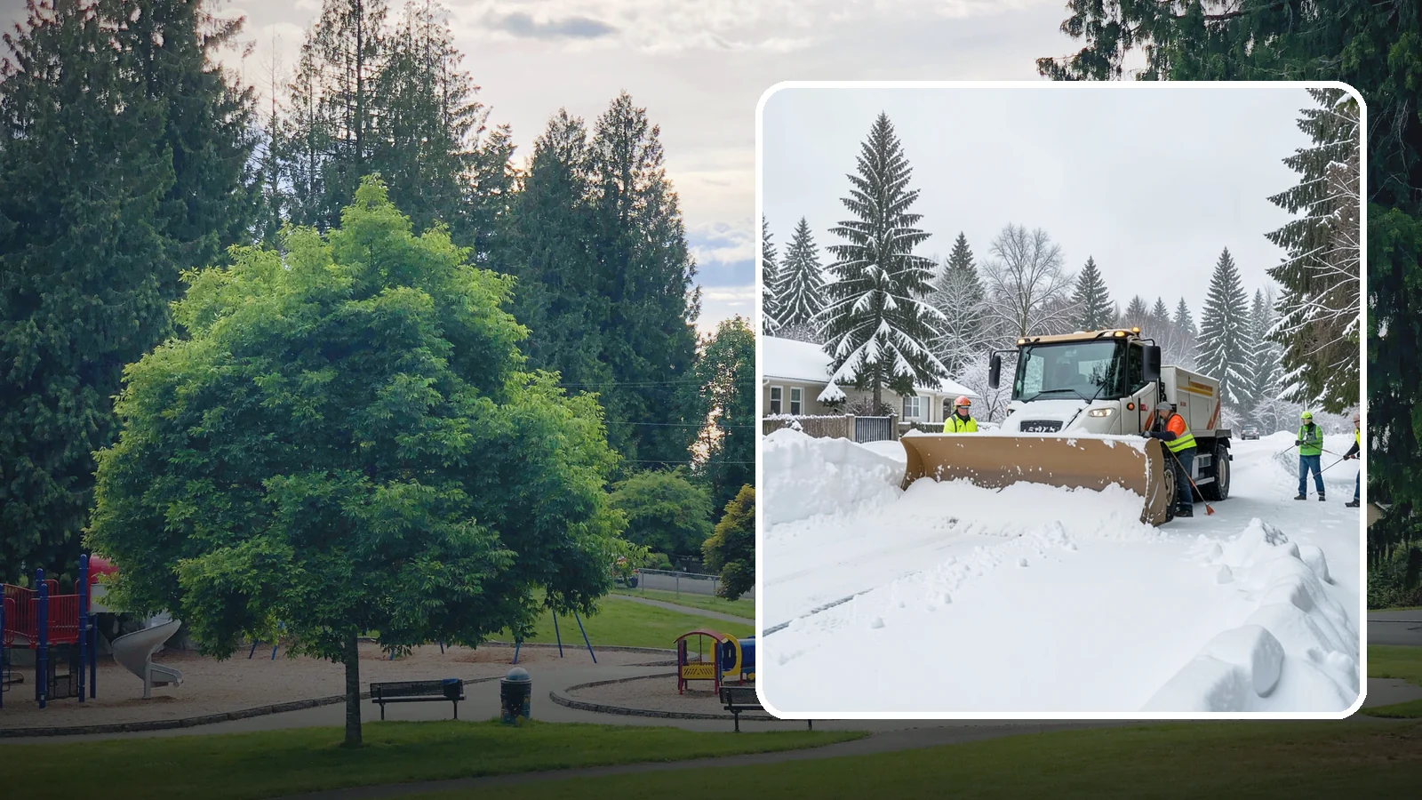 Residential Snow Plowing in Bonney Lake, Pierce County, WA - We plow driveways and shared access lanes for Western Washington homes the moment a rare snow or ice event makes your street...