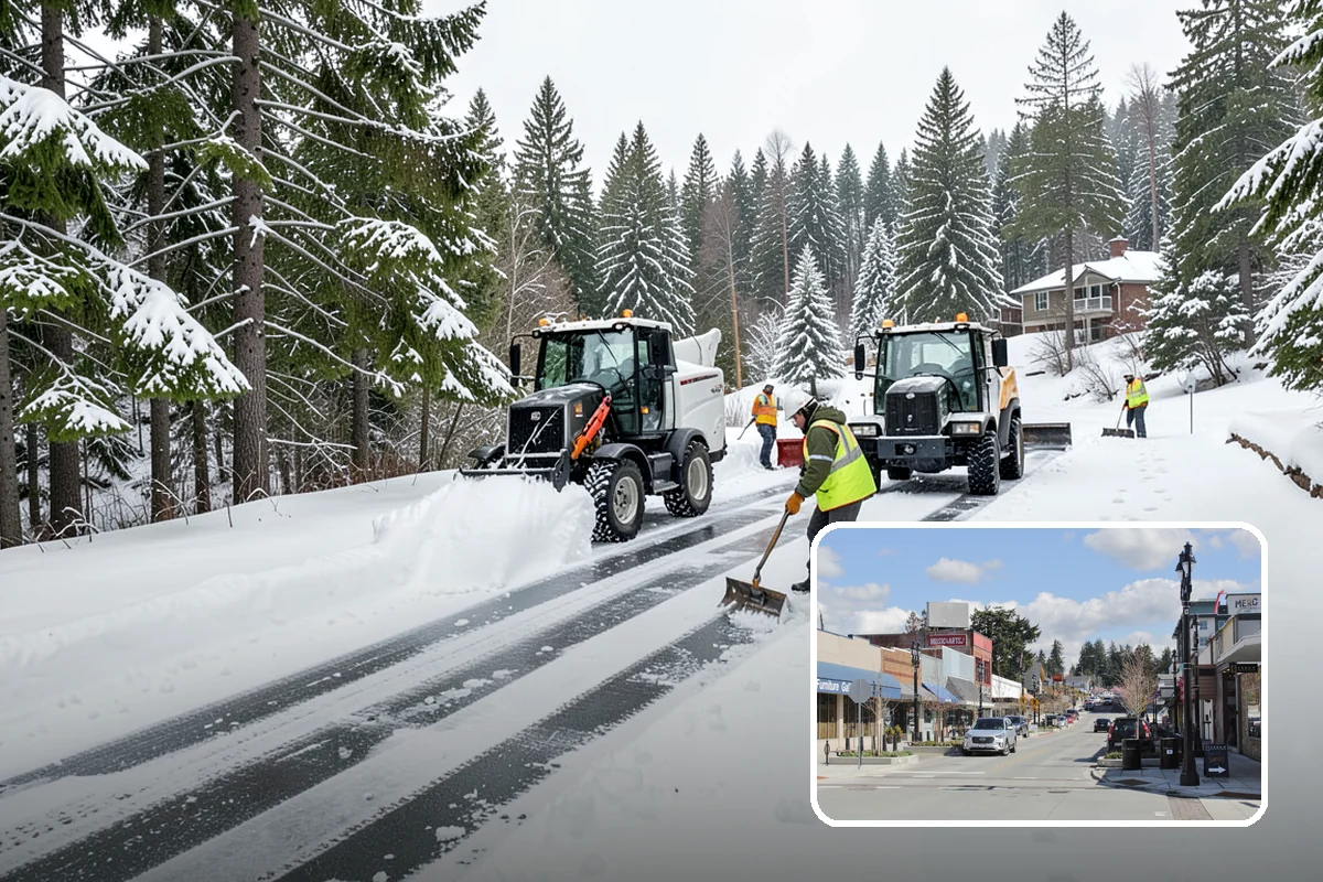 Residential Snow Plowing in Bothell, King County, WA - Compact equipment sized for narrow driveways and garage aprons