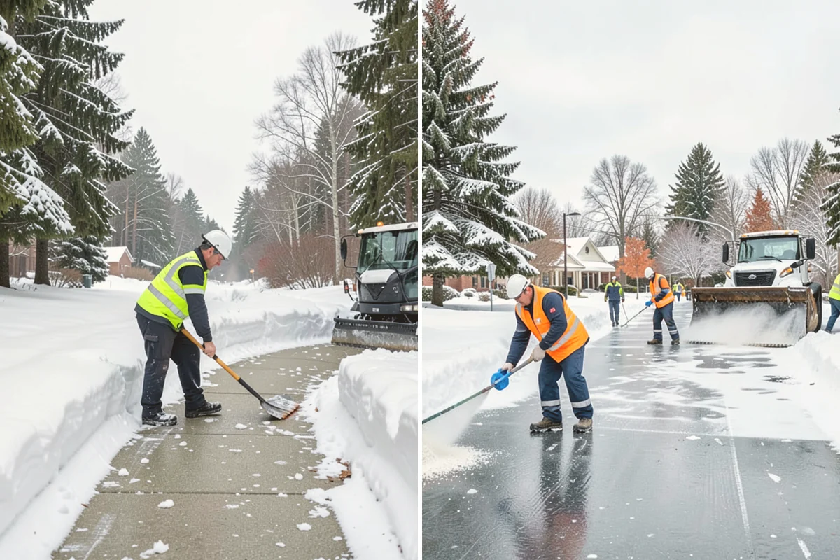 Residential Snow Plowing in Bothell, King County, WA - Confirm your driveway layout and where you need snow piled clear of the walk