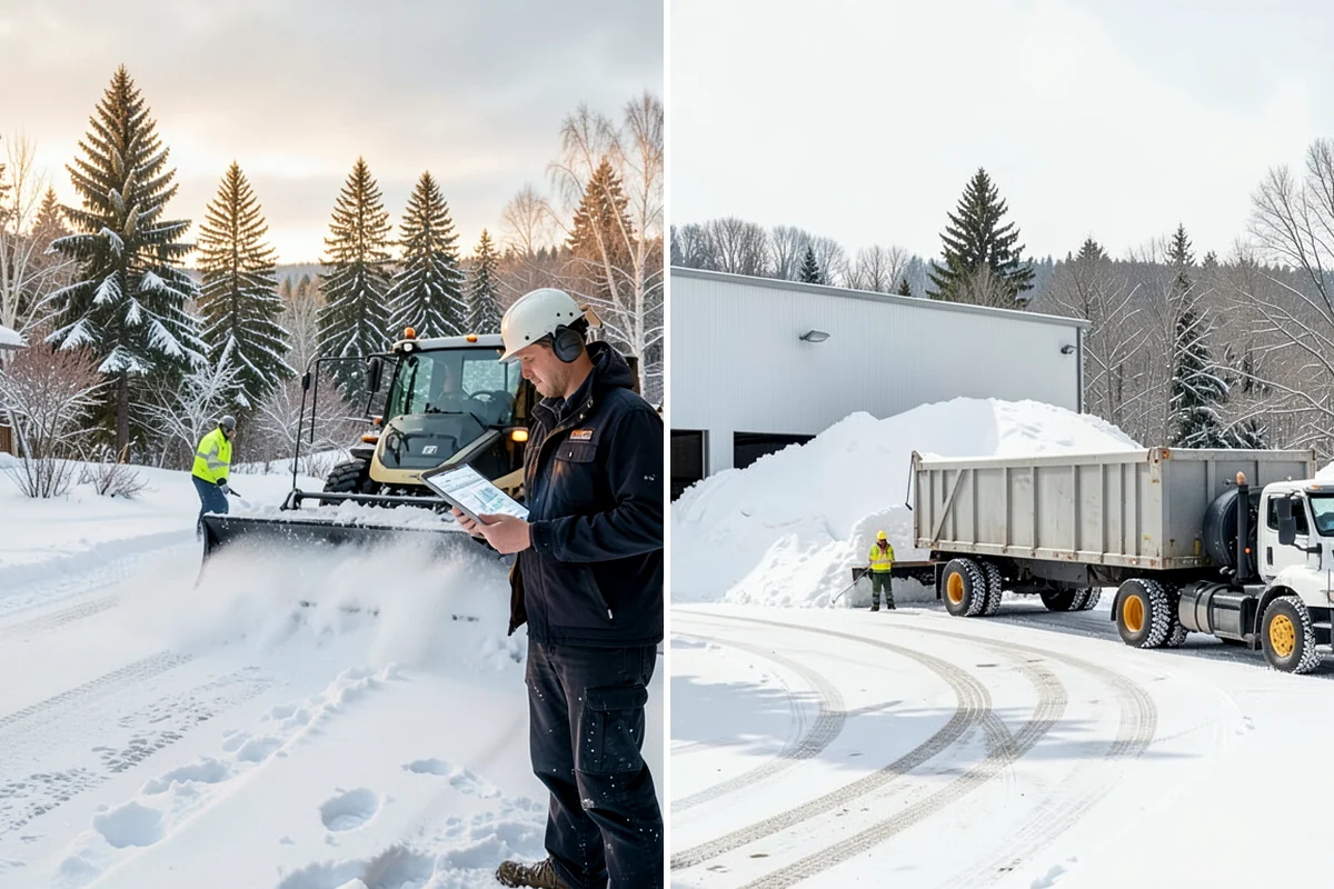Residential Snow Plowing in Clyde Hill, King County, WA - Confirm your driveway layout and where you need snow piled clear of the walk