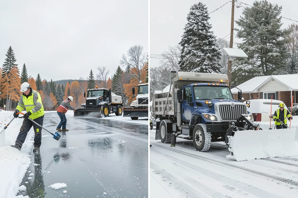 Residential Snow Plowing in Duvall, King County, WA - Confirm your driveway layout and where you need snow piled clear of the walk