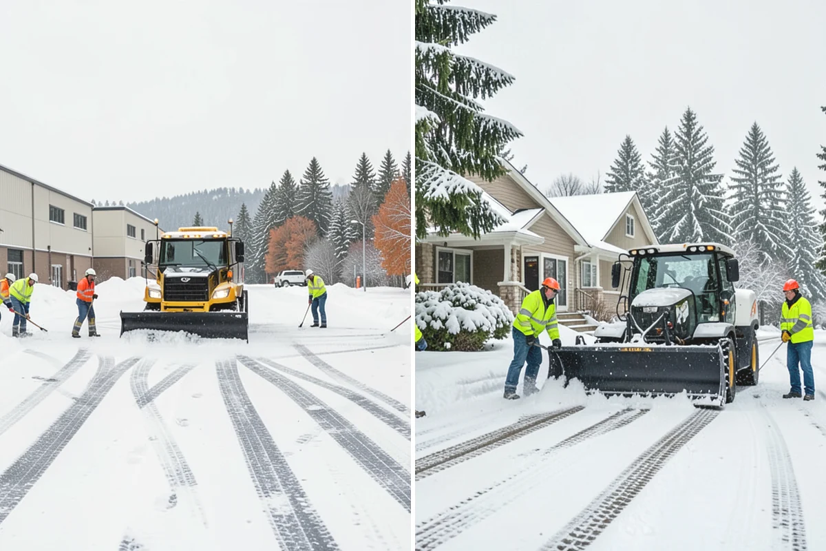 Residential Snow Plowing in Edgewood, Pierce County, WA - Confirm your driveway layout and where you need snow piled clear of the walk