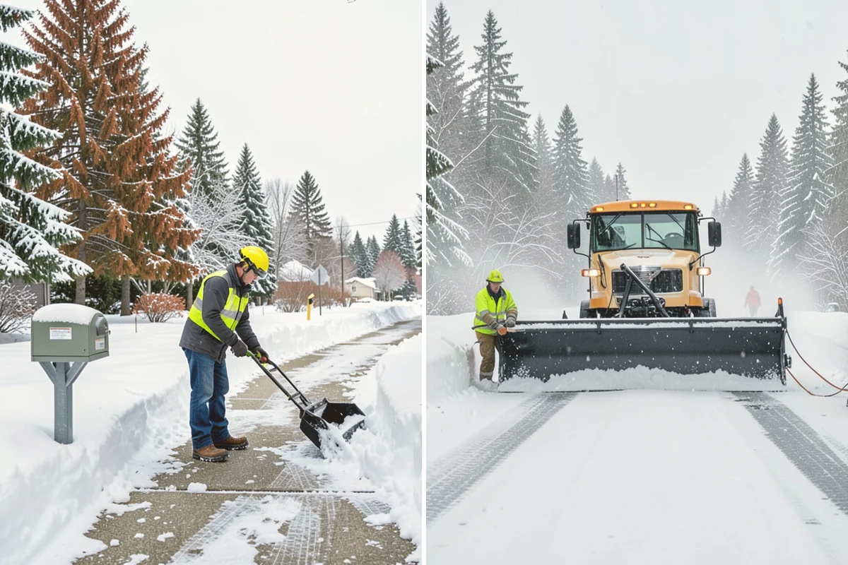 Residential Snow Plowing in Edmonds, Snohomish County, WA - Confirm your driveway layout and where you need snow piled clear of the walk