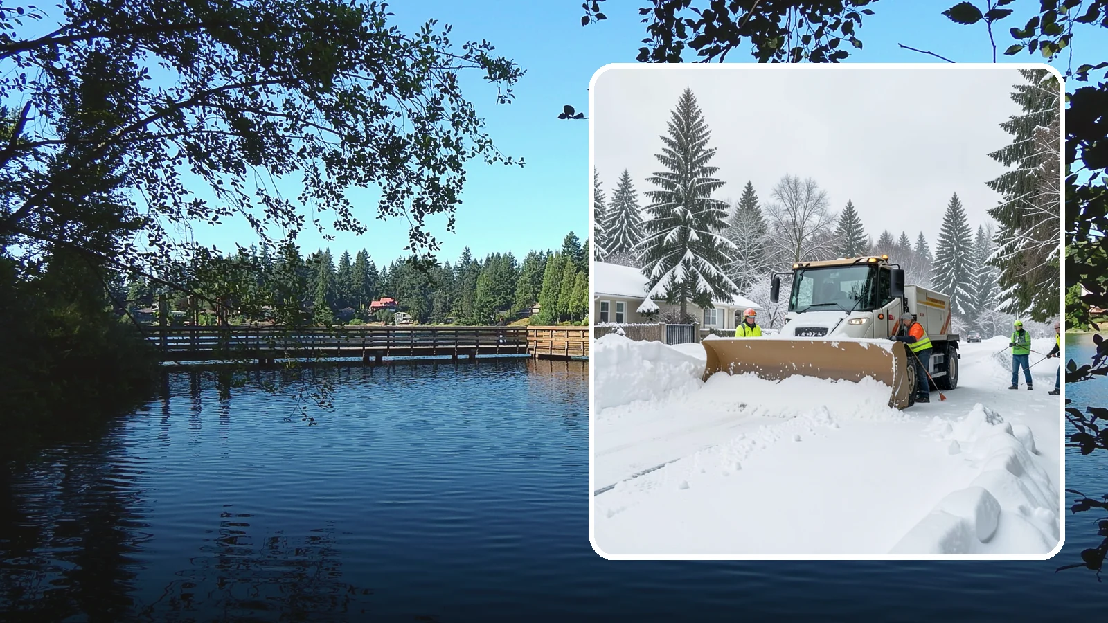 Residential Snow Plowing in Federal Way, King County, WA - We plow driveways and shared access lanes for Western Washington homes the moment a rare snow or ice event makes your street...