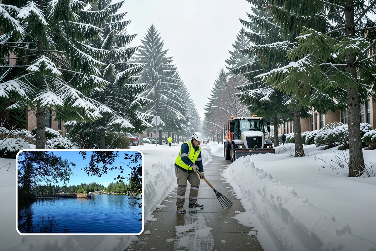 Residential Snow Plowing in Federal Way, King County, WA - Compact equipment sized for narrow driveways and garage aprons