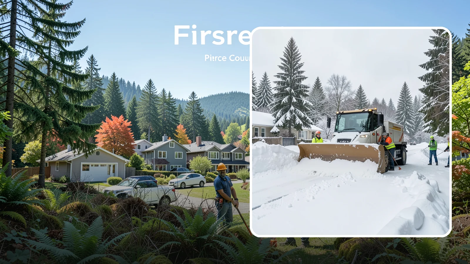 Residential Snow Plowing in Fircrest, Pierce County, WA - We plow driveways and shared access lanes for Western Washington homes the moment a rare snow or ice event makes your street...