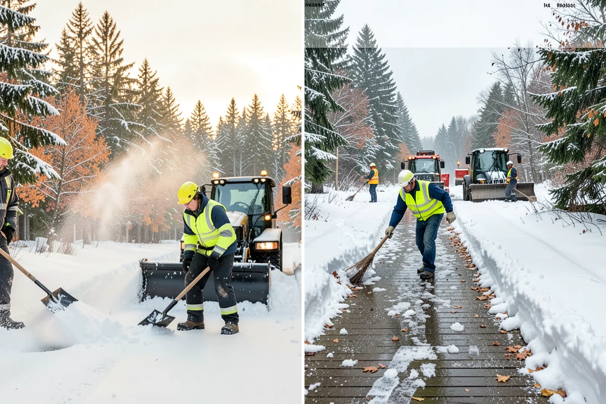 Residential Snow Plowing in Fircrest, Pierce County, WA - Confirm your driveway layout and where you need snow piled clear of the walk