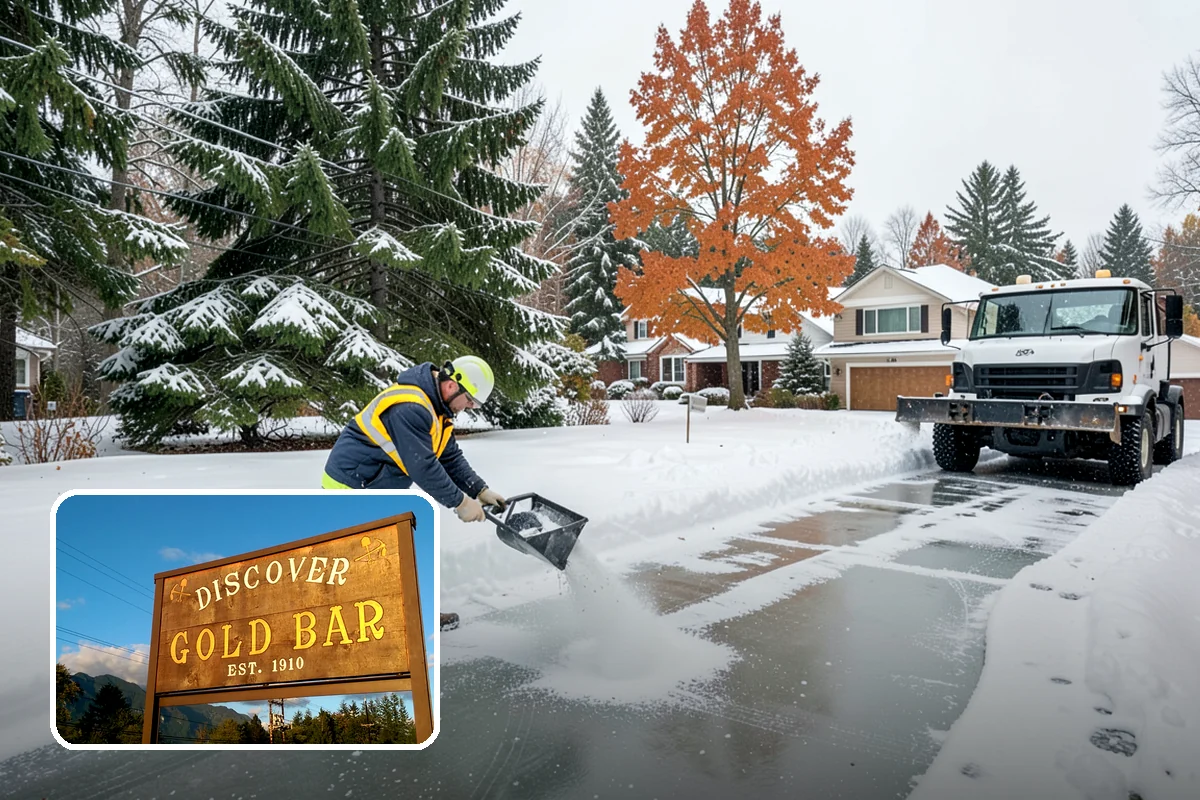 Residential Snow Plowing in Gold Bar, Snohomish County, WA - Compact equipment sized for narrow driveways and garage aprons