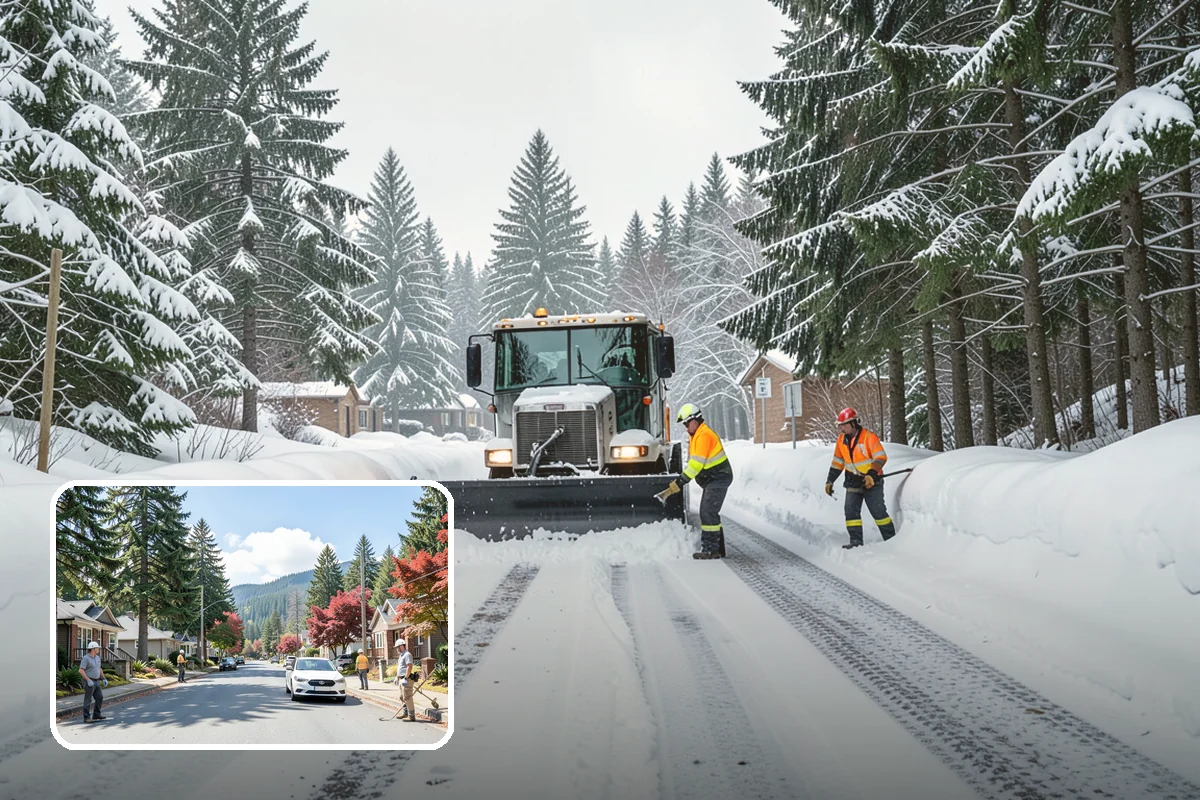 Residential Snow Plowing in Hunts Point, King County, WA - Compact equipment sized for narrow driveways and garage aprons